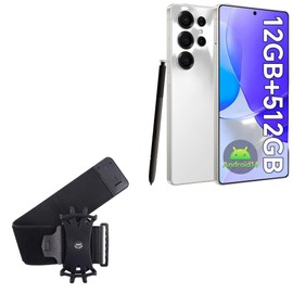 BoxWave Holster Compatible with Munisosa A25 Ultra - ActiveStretch Sport Armband, Adjustable Armband for Workout and Running - Jet Black