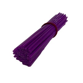 144 Pieces Spoke Skins Spoke Covers for Bike Wheels Rim Wraps Protector Covers for Bicycle, Wheelchair, Motorcycle Bike Decorations, 24CM/9.45Inch (Black, Purple)