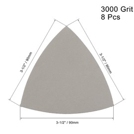 BOXONLY Silicon Carbide Triangular Sandpaper fit 3-1/2" Oscillating Multi-Tool (Dry/Wet) Use 3000 Grit 8pcs