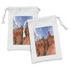 Lunarable Picturesque Fabric Pouch Set of 2, The Amphitheater in