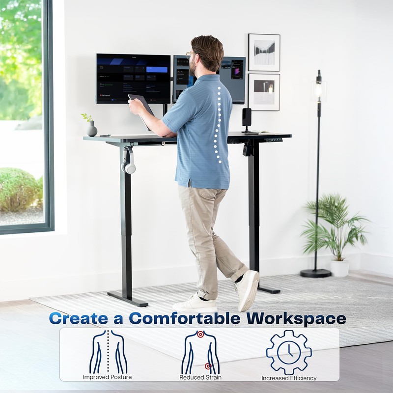 VIVO Electric Stand Up Desk Frame Workstation, Frame Only with