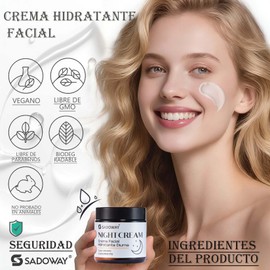 Crema Hidratante Facial: Crema de Noche Facial - Crema de dia Ingredientes Naturales de 90 ml C/U, Crema Antiarrugas Adicionada con Vitamina C y Ácido Hialurónico | Mejora la Firmeza y Textura de la Piel, Para Hombres/Mujeres