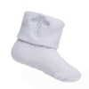 Baby Girls Boys Christening Socks With Embroidered Cross (6-12 Months,