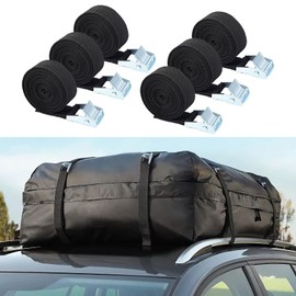 6Pcs Cam Buckle Lashing Straps Nylon Adjustable Cinch Tie Down Straps for Kayak, Cargo, Trucks, Trailer, Luggage, Roof Rack(1" x 8.2 Ft)