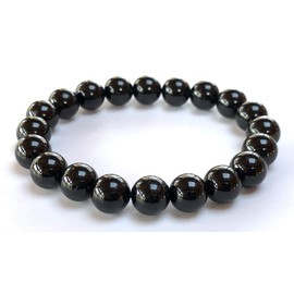 Black Onyx Stretch Bracelet - 8mm Beads - Capricorn Birthstone - Root Chakra