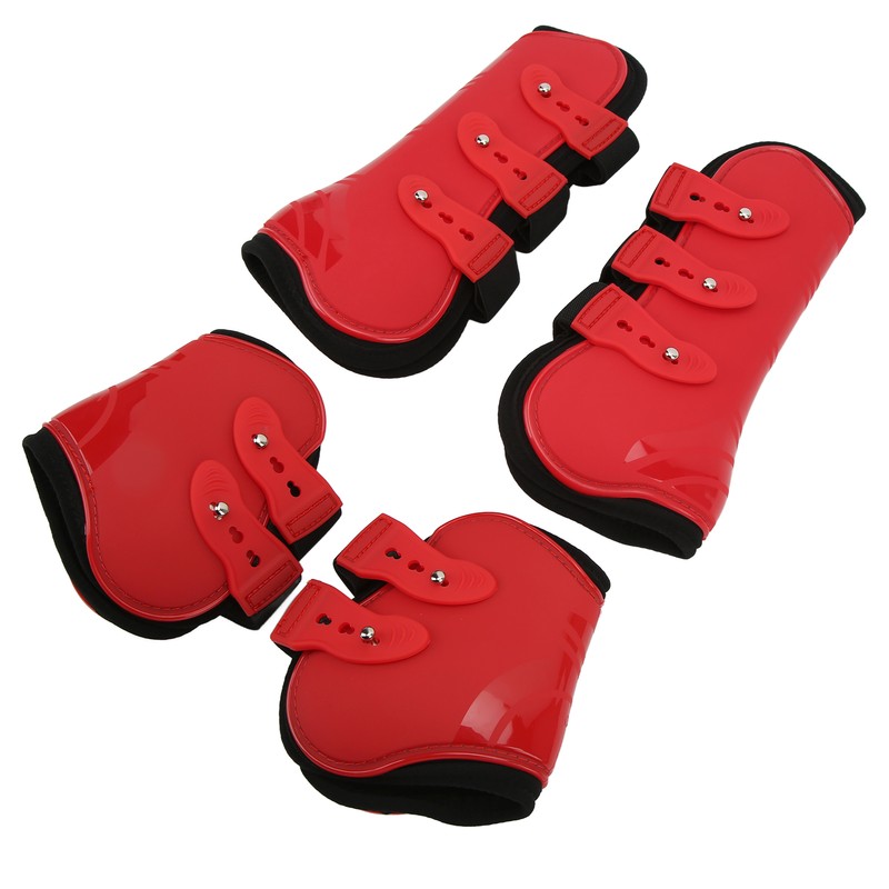 4pcs Horse Leg Guard PU Neoprene Front Hind Horse Tendon