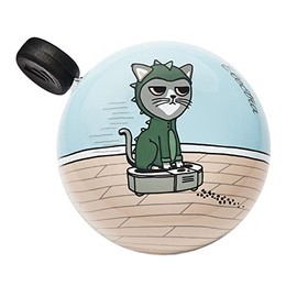 Electra Domed Ringer, Tidy Cat Bicycle Bell - Tan Light Blue, DomedRinger