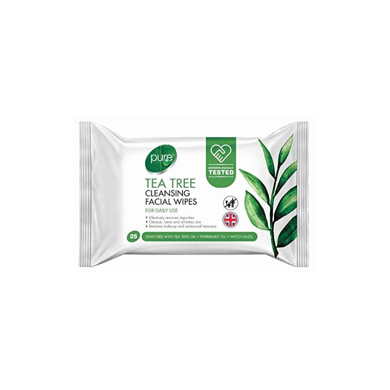 150 Tea Tree Cleansing Facial Wipes Daily Use Face Make