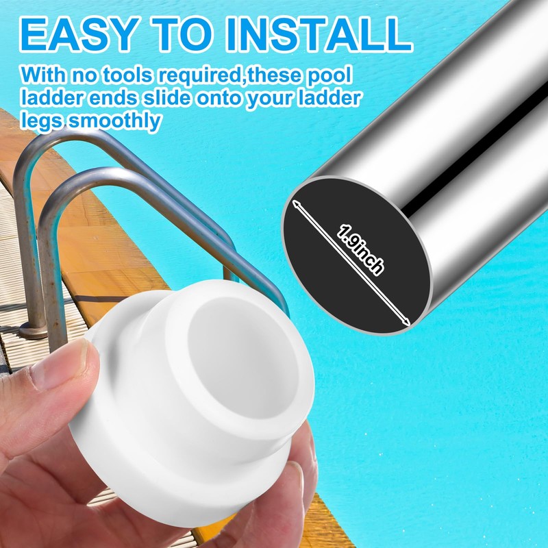 Colingmill 4 Pack Pool Ladder Bumpers for Inground Pool Ladder
