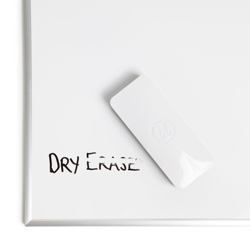 U Brands Magnetic Dry Erase Board Felt Eraser, 2"x5"x1", White,
