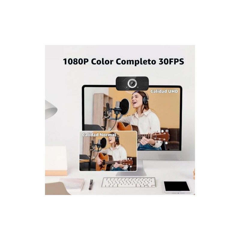 Yoidesu 1080P Full HD Webcam Computadora Cámara Cámara USB de