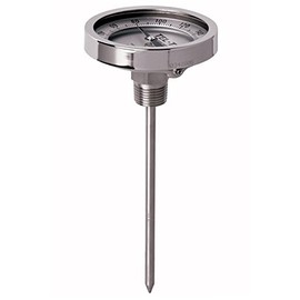 Tel-Tru 341006AN Model Gt300R Resettable Bi-Metal Process Grade Thermometer, Stainless Steel, 3" Dial, 1/2" Npt Back Connection, 0.250" Diameter x 6" Long 304Ss Stem, -40/120 Degrees Fahrenheit and -40/50 Degrees Celsius, +/- 1% Full Span Accuracy