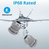10 Pack M20 20mm IP68 Waterproof Grey Cable Glands, Suitable