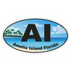 Generic Amelia Island Florida Oval Bumper Sticker D1131