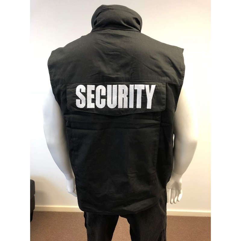 BACKBONE Men's Security Vest with SECURITY Embroidery - Durable 8-Pocket