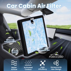 Forccord 2-Pack Cabin Air Filter Fits for 2022-2025 Rivian R1T R1S Activated Carbon Cabin Filter Replacement Car Accessories
