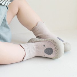 Peyarlie Newborn Baby Girls Boys Socks Shoes Infant Cartoon Floor Slipper Soft Rubber Sole Breathable Indoor House First Walker Toddler Shoes