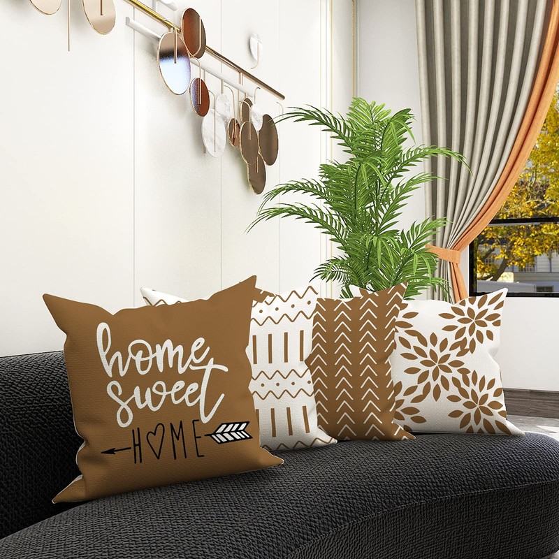 YCOLL Pillow Covers 20x20 Set of 4, Modern Sofa Throw