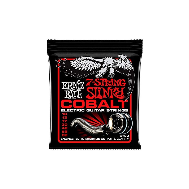 4 PACK Ernie Ball 2730 Cobalt 7-String Skinny Top Heavy