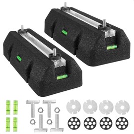 Rogvoc Heavy-Duty Rubber Floor Mount Base Pad Kit for 7000-18000 BTU Ductless Mini Split Air Conditioner Anti Vibration Rubber Pad, Supports up to 1100 lbs, 400 mm