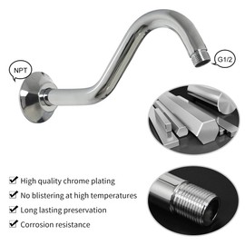 HAOXIN Double Shower Head with Manifold Shut-Off Valve and Shower Arm Dual Shower Heads Combo Set 2 Shower Sprayers High Pressure 5 Function Chrome