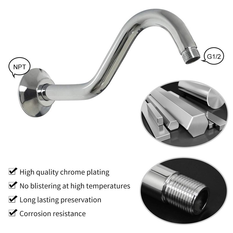 HAOXIN Double Shower Head with Manifold Shut-Off Valve and Shower