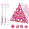 200 Pcs Lash Spoolies with Tube Pink Disposable Mascara Wands