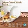 SENSARTE Nonstick Frying Pan Skillets, White Ceramic Coating Omelette Pans,