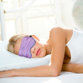 Relaxso Silk Therapy Lavender Eye Mask, Chiffon Crinkle Violet