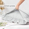 PiccoCasa Soft Microfiber Plain Bolster Pillowcase with Decorative Ruffle and