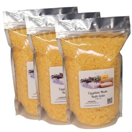 Bath Salts | (3) 4lb Bags (192 oz.) | Egyptian Musk Scent | Epsom Salt | Sea Salt | Bathing | Body Care | Beauty | Relaxation | Spa | Pedicure | Manicure