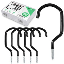 Etoolia 6 Pack Heavy Duty Garage Bike Storage and Utility Hooks-5.7 Inches for Garage Wall and Ceiling-Garage Hooks for Hanging Bicycle,Hose,Cords,and Garden Tools