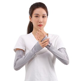 UBesuto UV Protection Arm Cover, Women's, Cool to Touch, Cooling Arm Cover, UV Gloves, Summer, Sweat Absorbent, Quick Drying, Sun Protection, UV Protection, Sun Protection, For Bicycles, Running