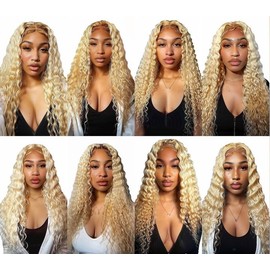 Blonde Kinky Curly Bundles Human Hair 8 10 12 Inch Brazilian 613 Bundles Human Hair Extension