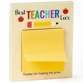 MALLMALL6 Teacher Appreciation Wooden Sticky Note Holder Gifts Desk Rectangular Notes Organizer Christmas End of Year Thank You Gift for Teacher School Classroom Supplies