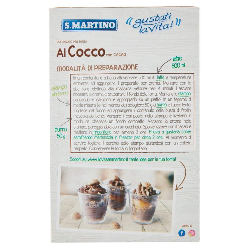 S.Martino Torta Al Cocco Con Cacao, 285 Grammo