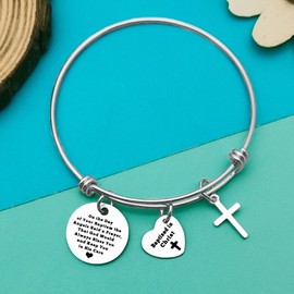 Baptism Bracelet Baptism Gift for Her Religious Christian Gift for Women Baptized Gift First Communion Gift Baptized in Christ Bangle Religious Gift for Family Friends Christmas Birthday Gift