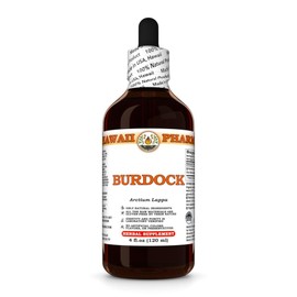 Hawaii Pharm Burdock Extract, Tincture for Immune Support, Promotes Clear Skin, Aids Digestion, Supports Liver Function, Encourages Kidney Wellness - 4 fl.oz