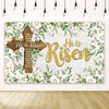 Yarcooly Happy Easter Backdrop for Photography He is Risen Decorations Easter Christian Cross Resurrection Decorations and Supplies for Home Party