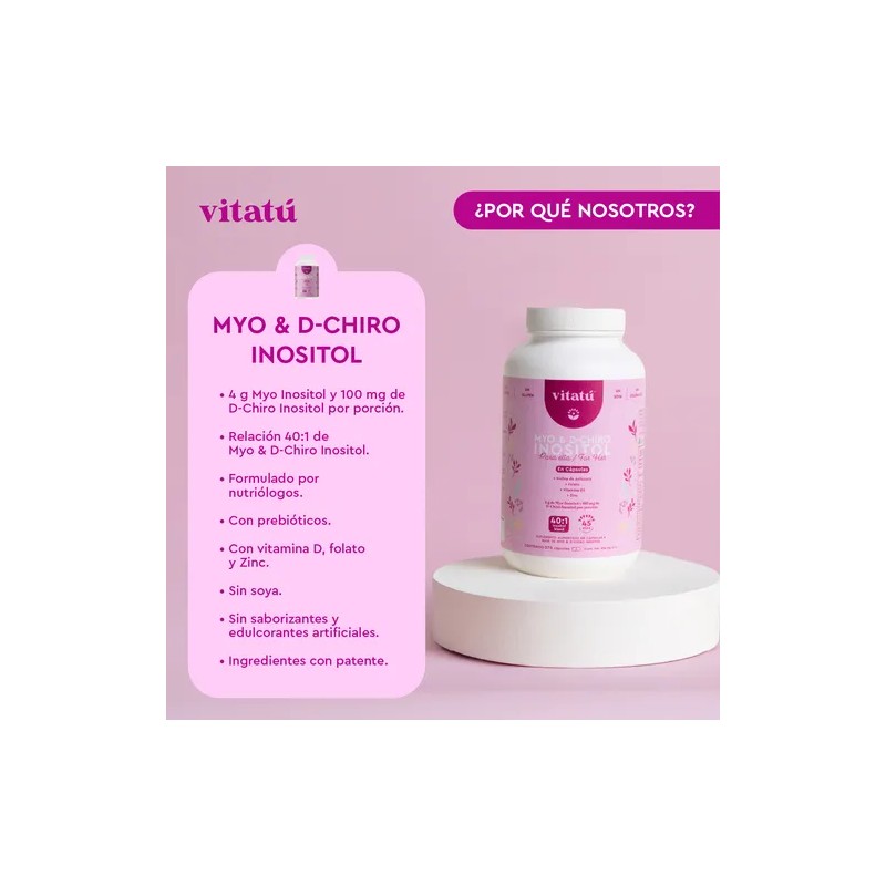 Vitat Myo Inositol D-chiro Cpsulas Sabor Sin sabor