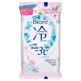Biore Cooling Body Sheet Refresh Floral Fragrance 20p, 1 piece / 비오레 쿨링 바디 시트 리프레쉬 플로럴향 20p, 1개