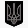 Magnet Ukraine Coat of Arms in Black and Silver Magnetic