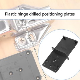 SING F LTD 4pcs Hole Drilling Jig Template 85x40mm Hinge Drilling Positioning Plate Concealed Hinge Jig Drilling Mounting Plates for Dowels Shelf Supports
