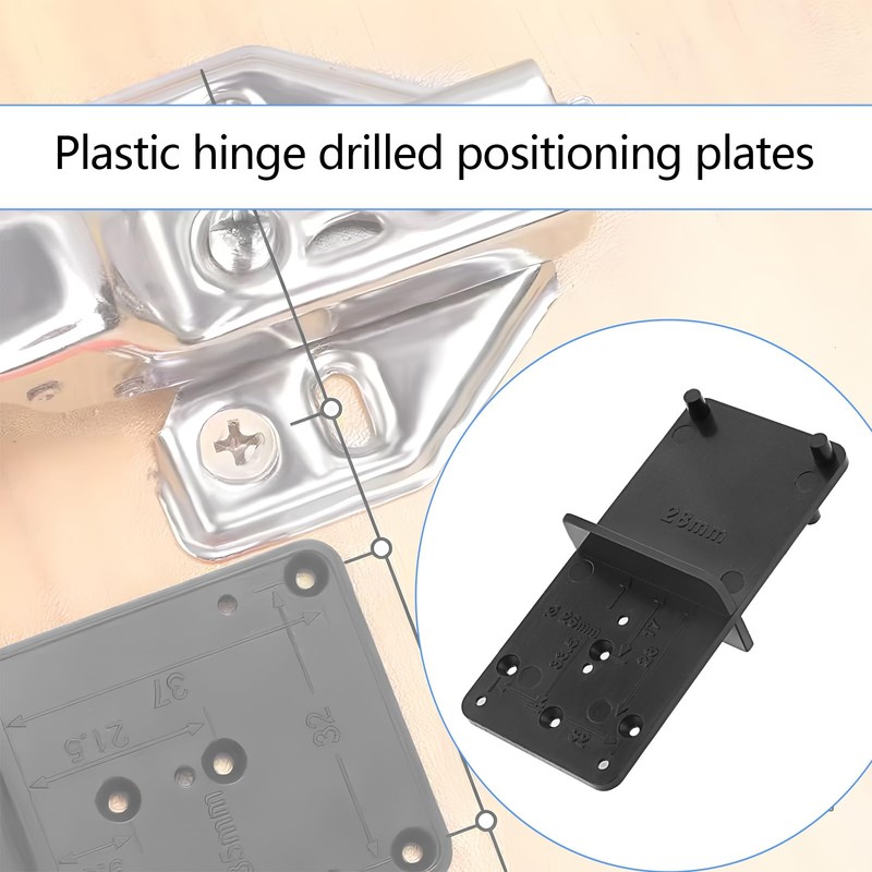SING F LTD 4pcs Hole Drilling Jig Template 85x40mm Hinge