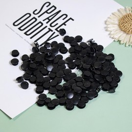 Wady 100PCS black Buttons Plastic Buckles,DIY Shoes Charms Accessories for Shoe Charm Shoe glue Shoe charms Plastic Button（black））