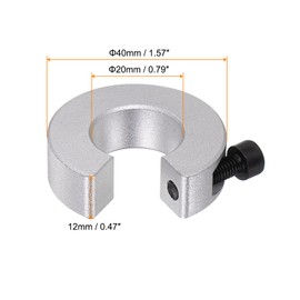 sourcing map 4pcs Shaft Collar Set for Linear Rail SBR20, Clamp-on Shaft Collar with Set Screw 20mm Bore, 30mm OD, 10mm Thickness, Aluminum All in One Shaft Clamping Collars, Anodization