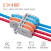 XALXMAW 10Pcs Lever Wire Connectors, 2 in 4 Out Quick