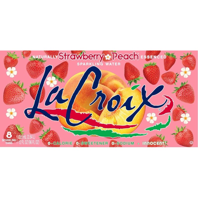LaCroix Sparkling Water, Strawberry Peach, 12 Fl Oz (pack of