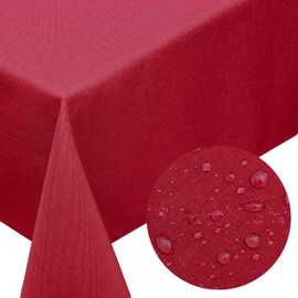 Tablecloth (Square 130 x 160 cm, Bordeaux Red) Christmas Tablecloth Red, Red Tablecloth, Rectangular Velvet Tablecloth Red, Tablecloth Red Christmas