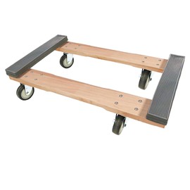 Mytee Products 32"x18" Heavy Duty Rubber Cap Moving Dolly with 4" Non-Marking Swivel Caster Wheels 1000 lbs Chicago Style 4 Wheel Dolly Cart for Moving Heavy Items, Industrial Heavy Loads, Furniture